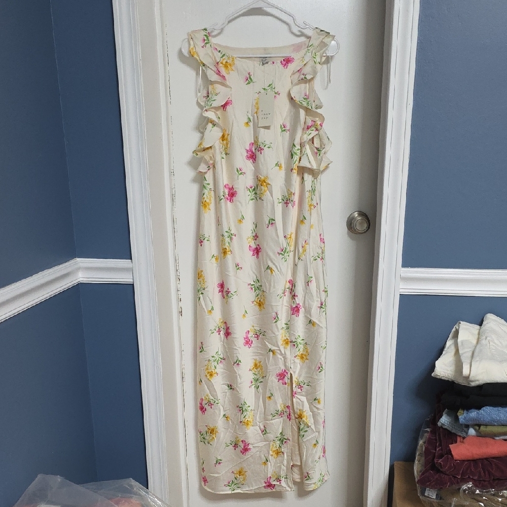 a new day Cream Floral Dress